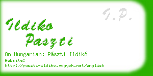 ildiko paszti business card
